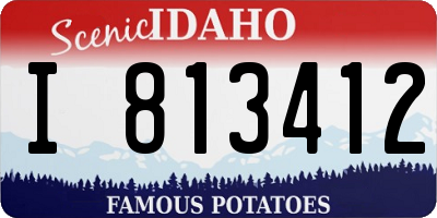 ID license plate I813412