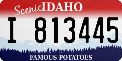 ID license plate I813445