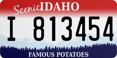 ID license plate I813454