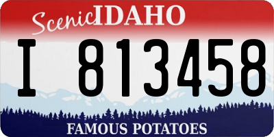ID license plate I813458