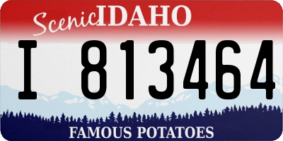 ID license plate I813464
