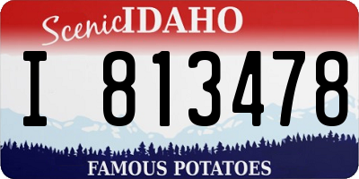 ID license plate I813478