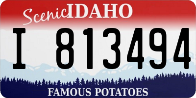ID license plate I813494