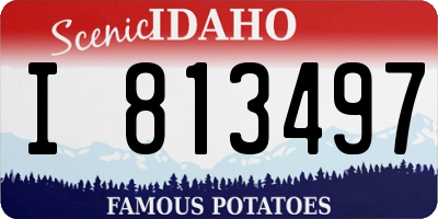 ID license plate I813497
