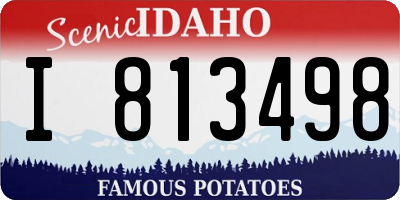 ID license plate I813498