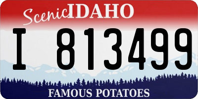 ID license plate I813499