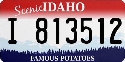 ID license plate I813512