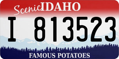 ID license plate I813523