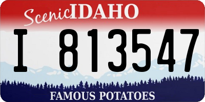ID license plate I813547