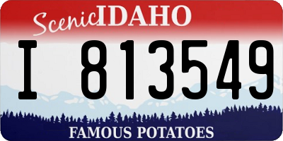 ID license plate I813549