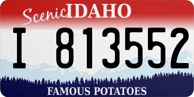 ID license plate I813552