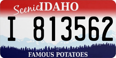 ID license plate I813562