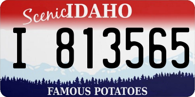ID license plate I813565