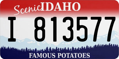 ID license plate I813577