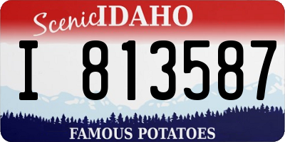 ID license plate I813587