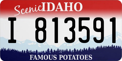 ID license plate I813591