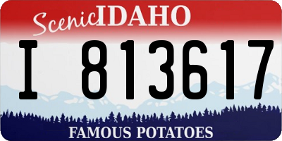 ID license plate I813617