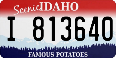 ID license plate I813640