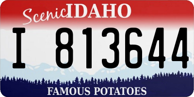ID license plate I813644