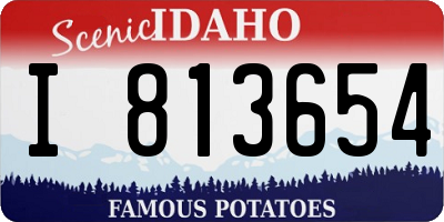 ID license plate I813654