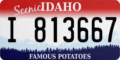 ID license plate I813667