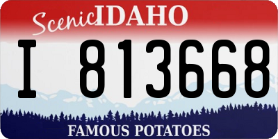 ID license plate I813668