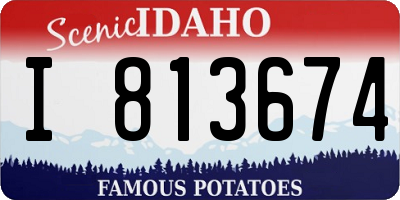 ID license plate I813674