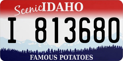 ID license plate I813680