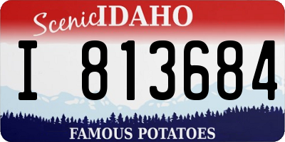 ID license plate I813684