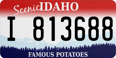 ID license plate I813688