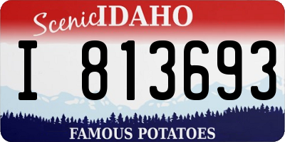 ID license plate I813693