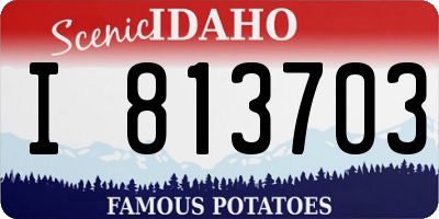 ID license plate I813703