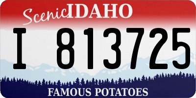 ID license plate I813725