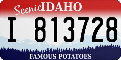 ID license plate I813728