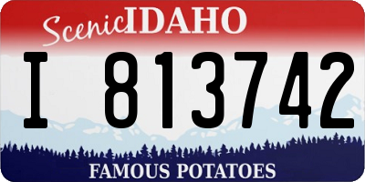 ID license plate I813742