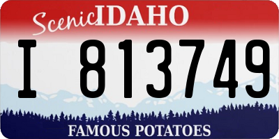 ID license plate I813749