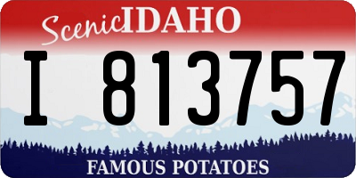 ID license plate I813757