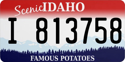 ID license plate I813758