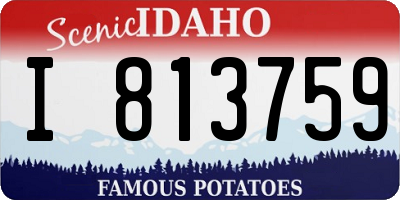 ID license plate I813759