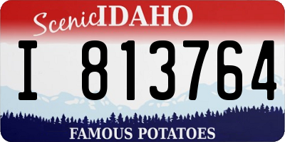 ID license plate I813764