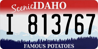 ID license plate I813767
