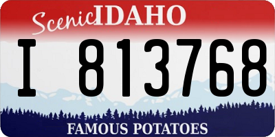 ID license plate I813768