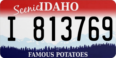 ID license plate I813769