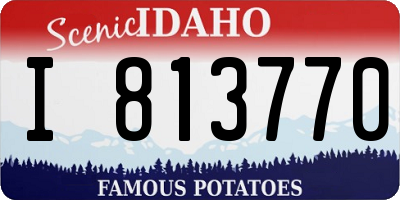 ID license plate I813770