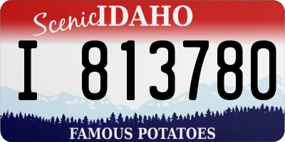 ID license plate I813780