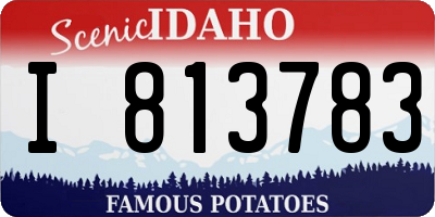 ID license plate I813783