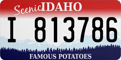 ID license plate I813786