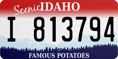 ID license plate I813794
