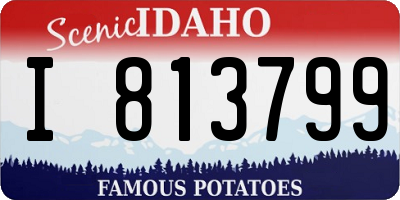 ID license plate I813799