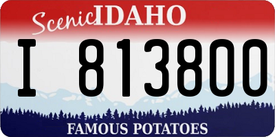 ID license plate I813800